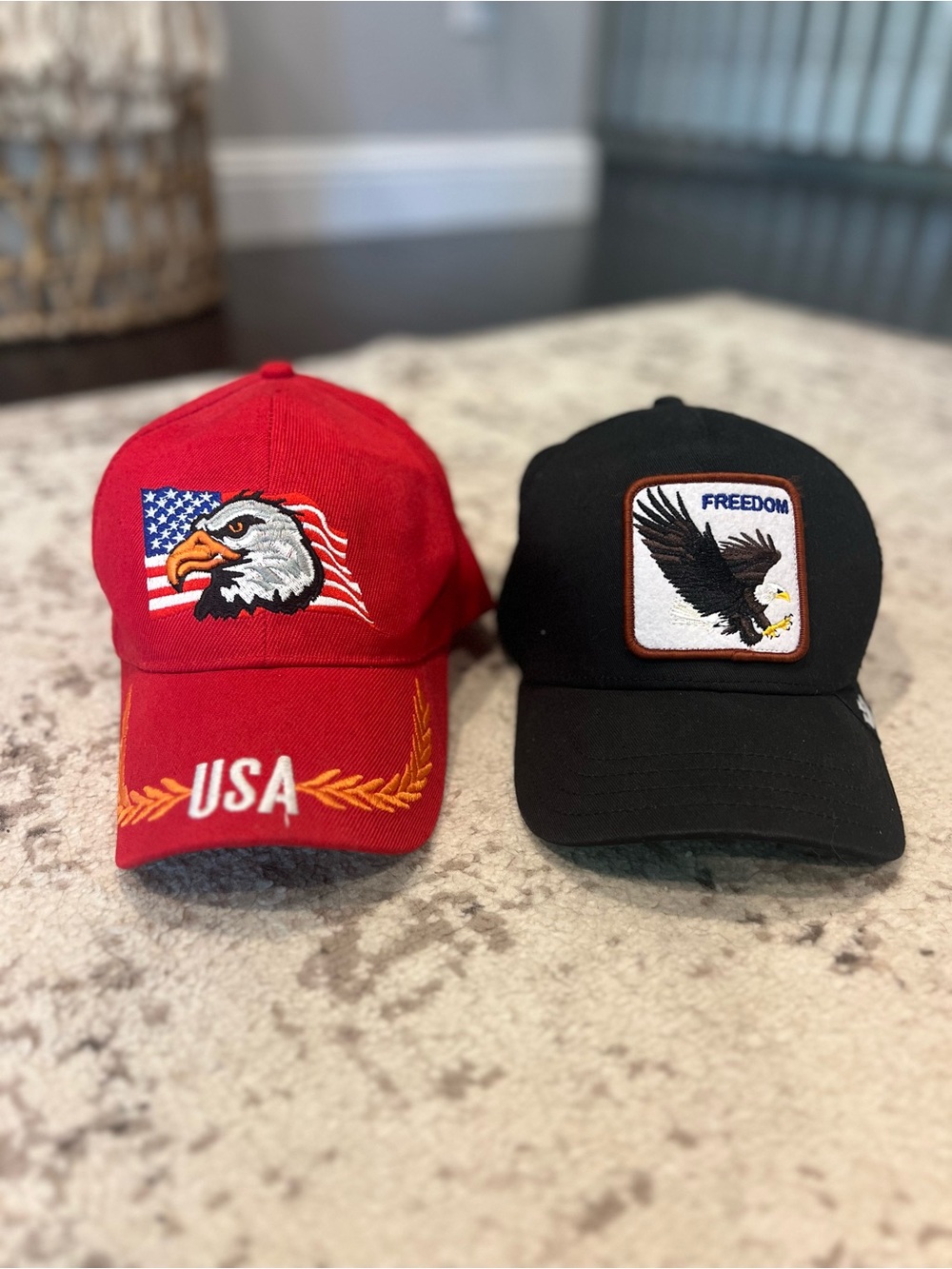 Pair of Adjustable Hats- Baseball/Trucker